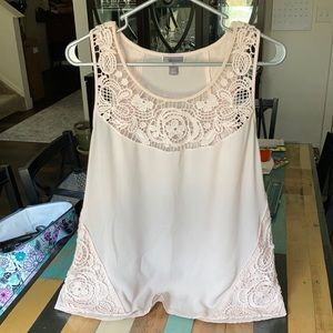 Pale Pink Lace Detail Top Size M/L by Chelsea28